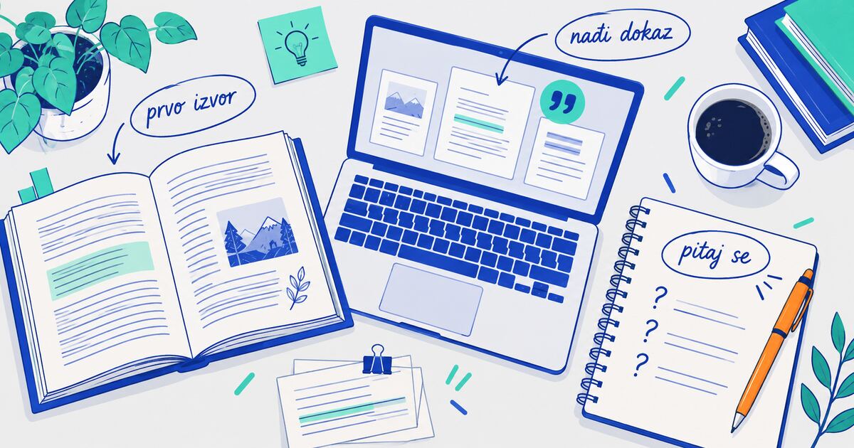Konceptualna ilustracija: notebooklm za učenje: od pdf-a do pitanja